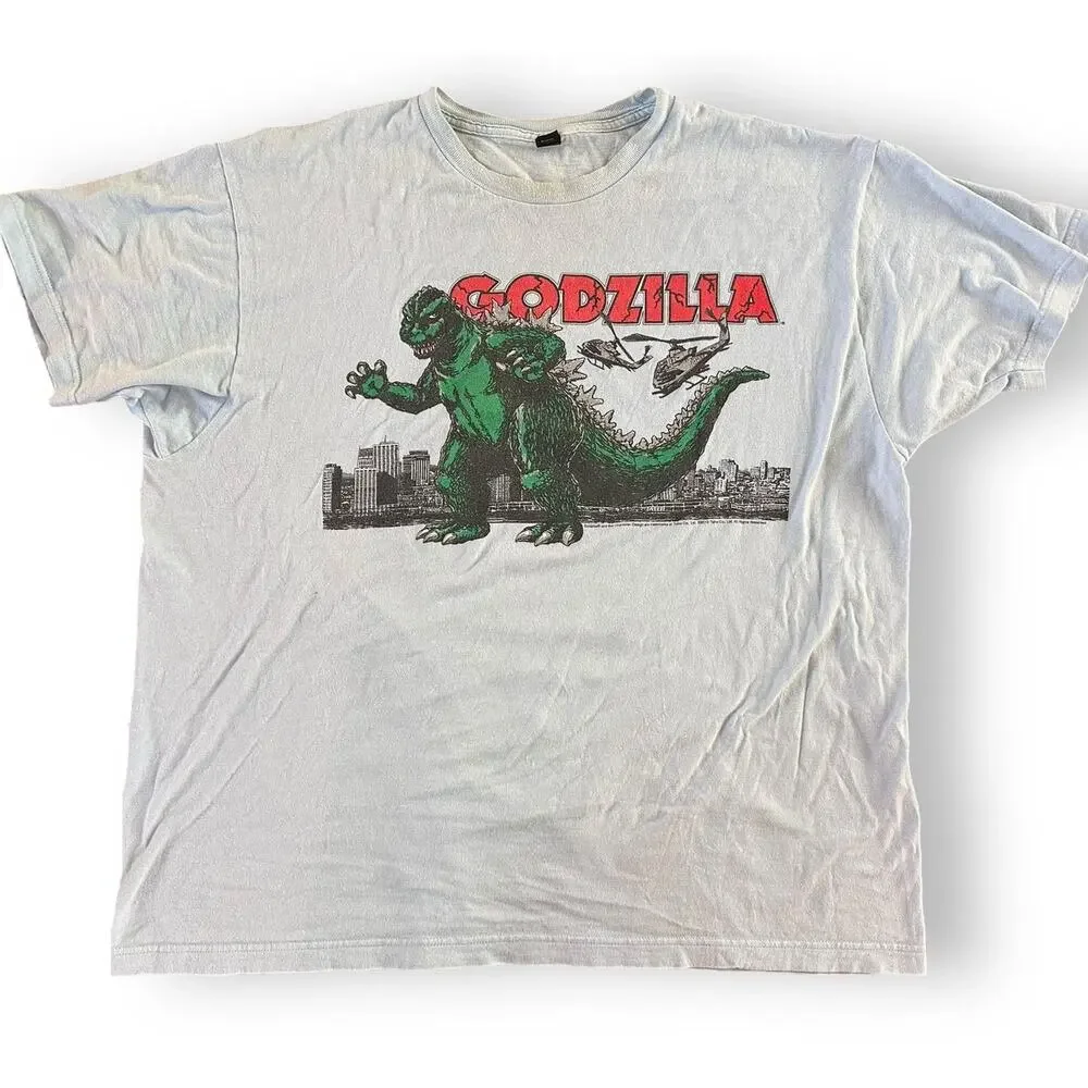 Godzilla Helicopter Air Strike Attack Blue T shirt Impact Merchandising